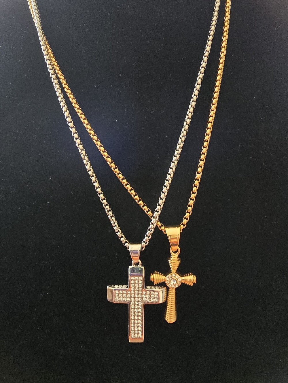 Silver And Gold Cross Necklaces